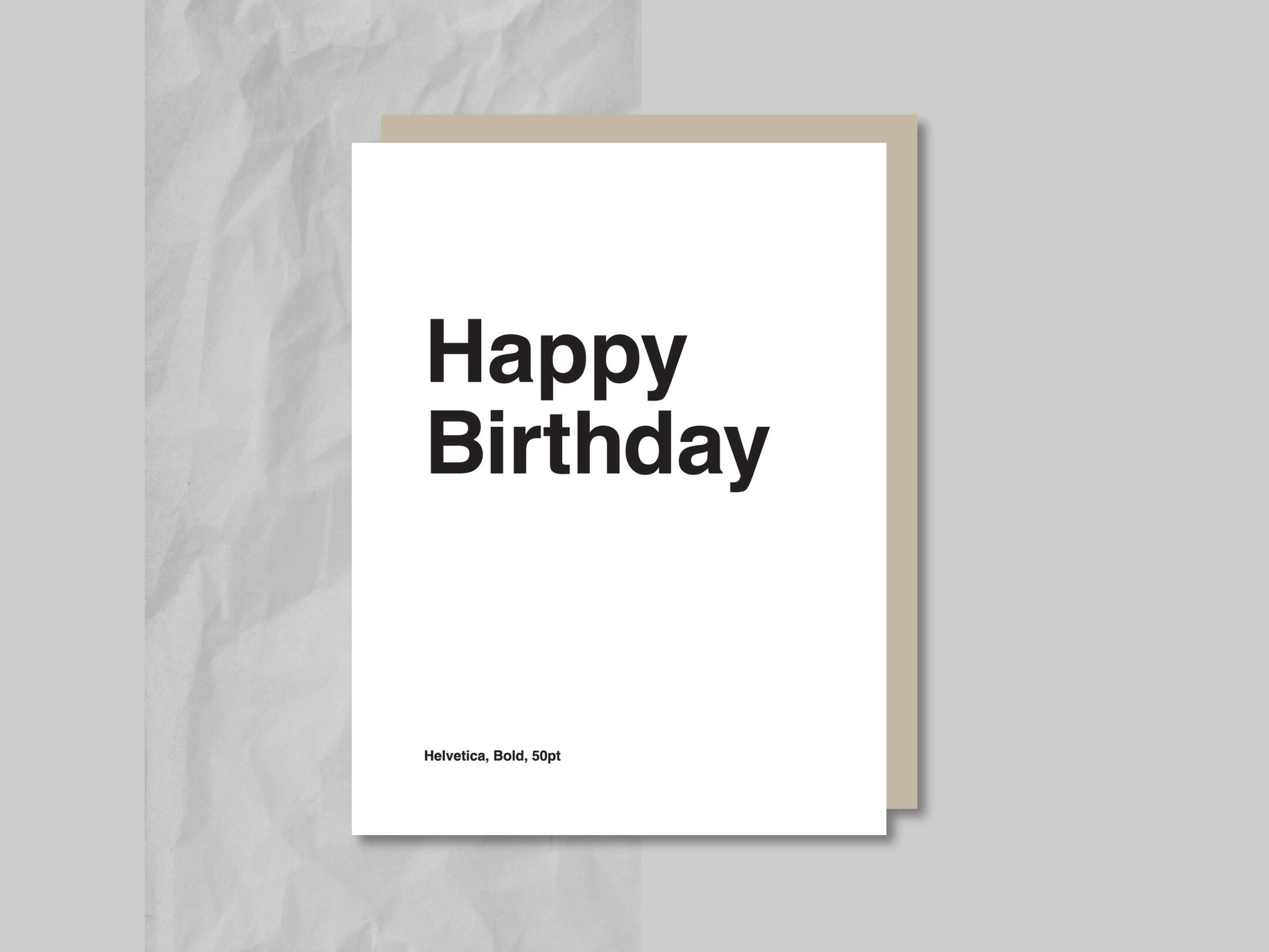 Helvetica Happy Birthday Card