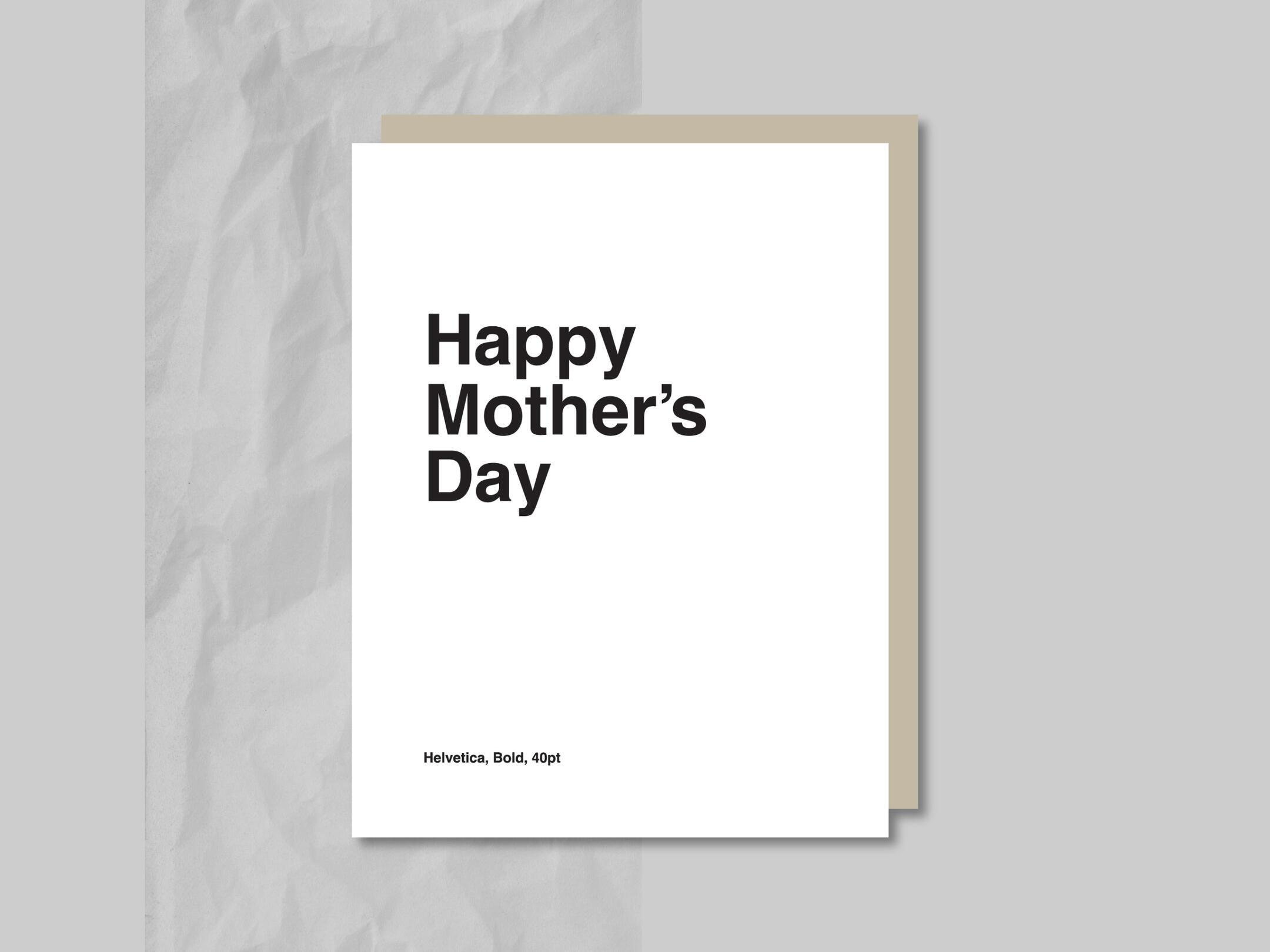 Helvetica Mother's Day Card